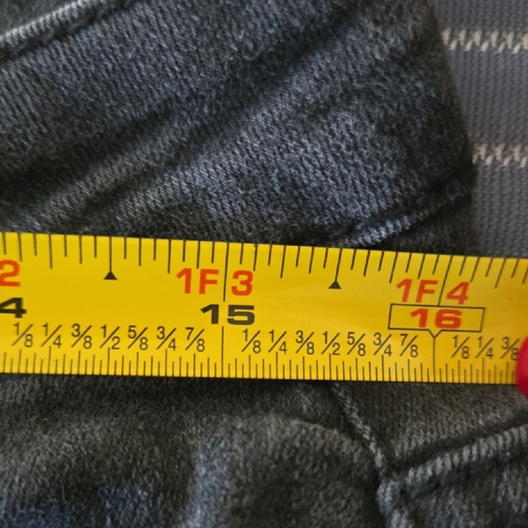 Christina Ombre Faded Black to Grey Stretch Button Front Denim Jeans - Picture 5 of 7